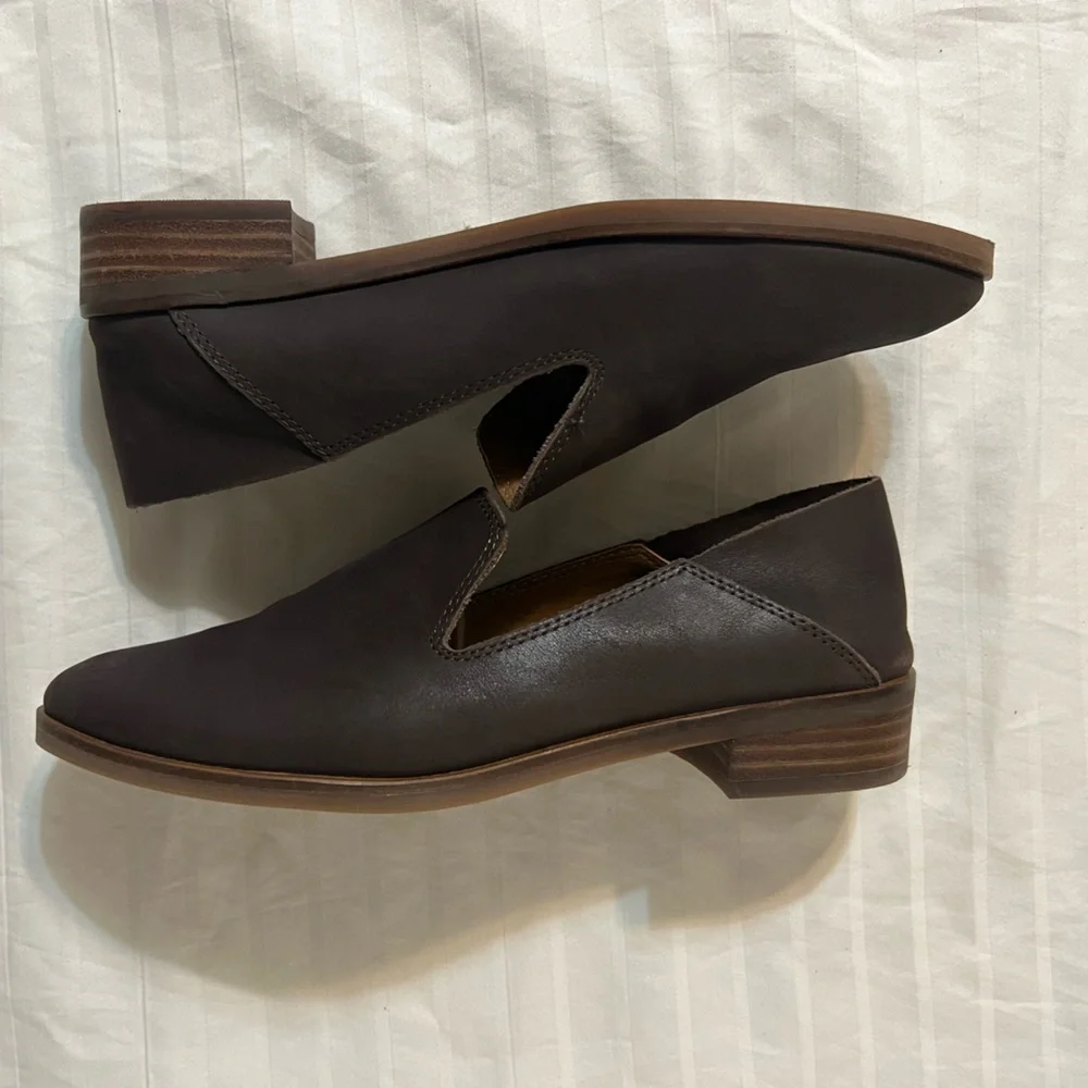 Lucky Brand Dark Brown Slip-On Flats